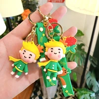 cute the little prince doll keychains accessories women girl bag key ring valentines day gift fashion starry sky rose pendant