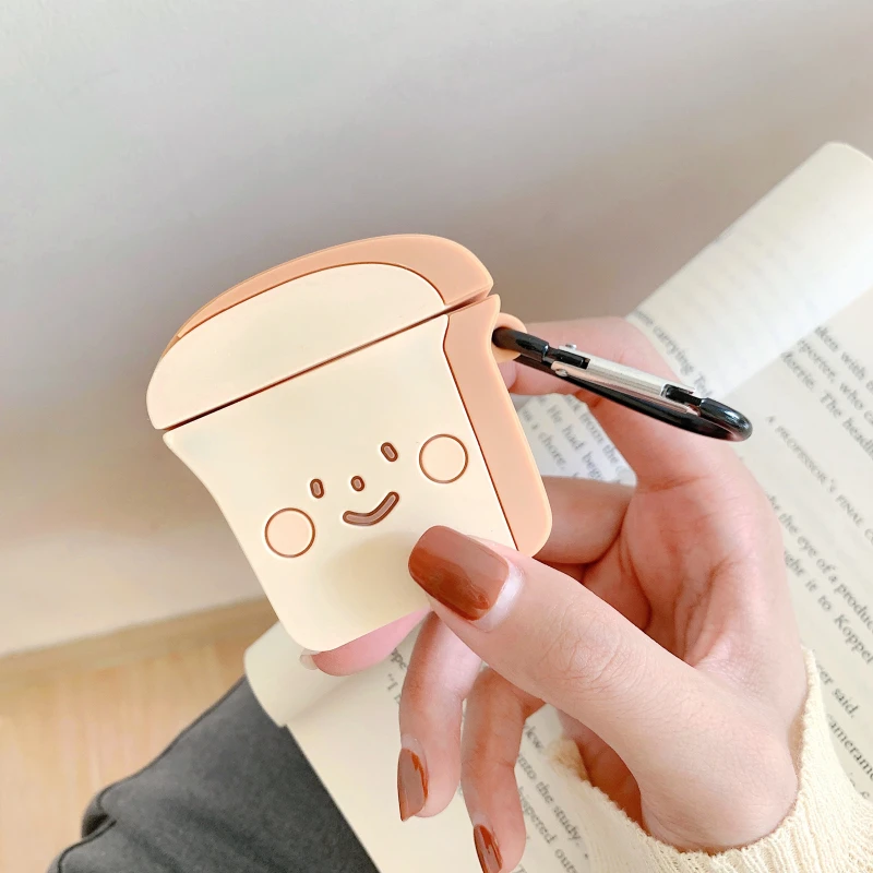 Для AirPods 1 чехол хлеб для тостов мягкий силиконовый беспроводной Bluetooth кожухи
