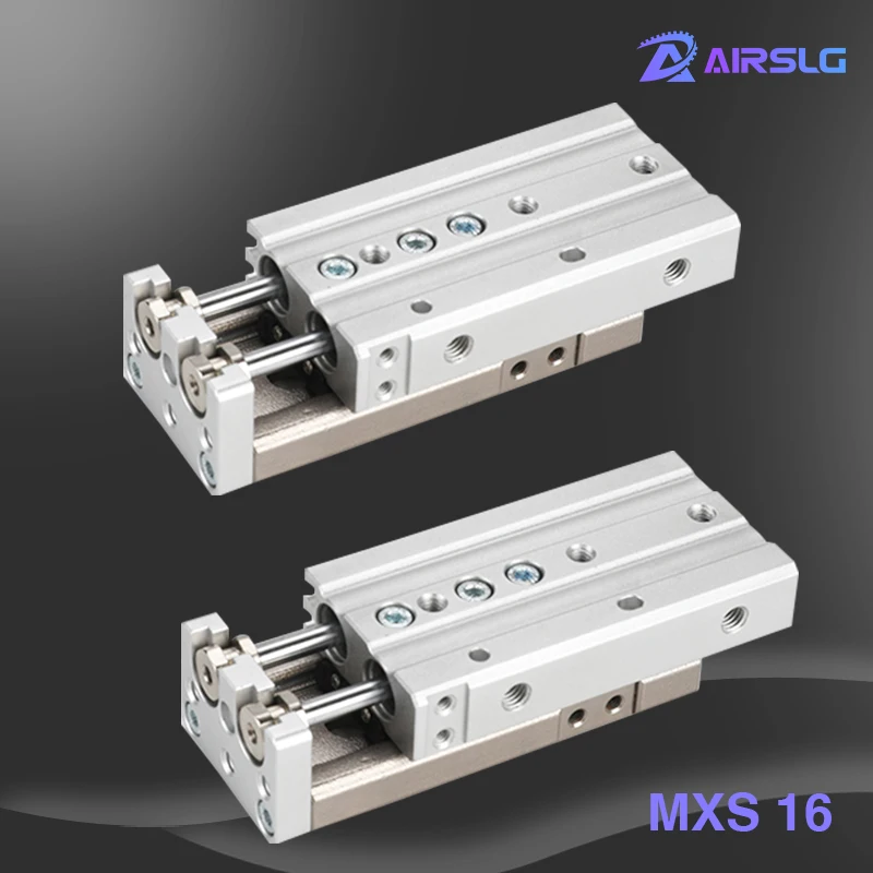 

Пневматический цилиндр MXS MXS16 MXS16-20 MXS16-20A -20AS -20AT MXS16-20B -20BT -20BS -20C -20CS -20CT с двумя направляющими