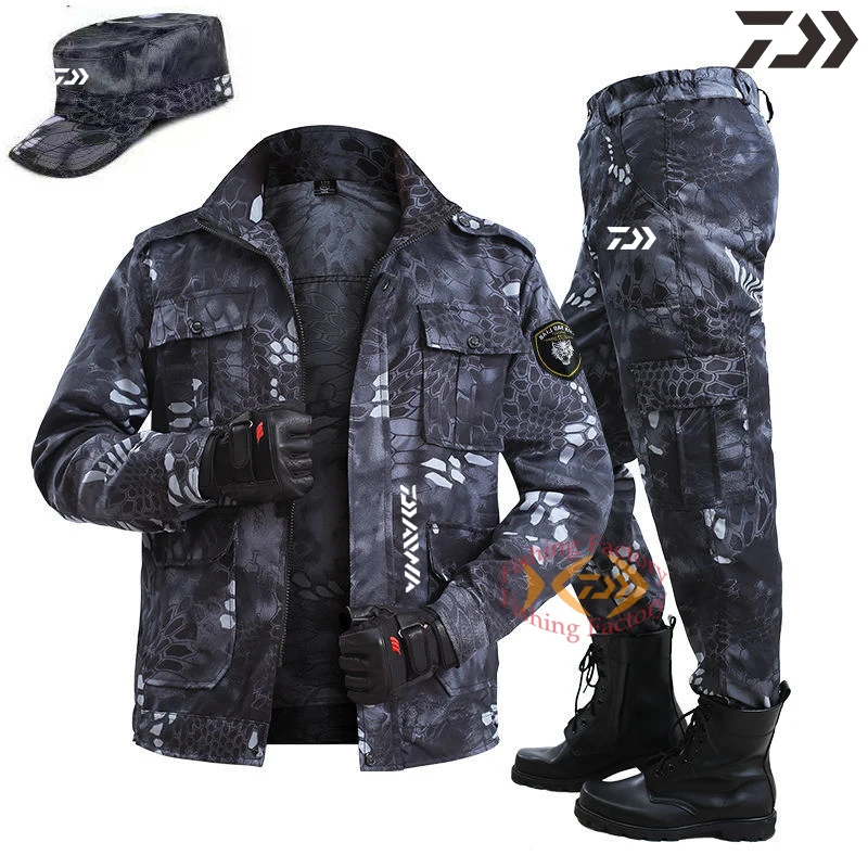 

Spring Autumn Fishing Clothing Fish Windproof Sports Fishing Jacket Man Casual Long Sleeve Men Fishing Wear Trousers Outdoor