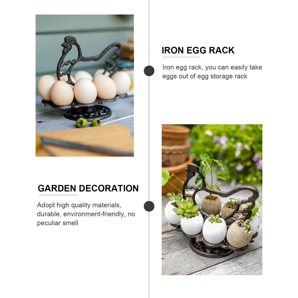 

1Pc Kitchen Egg Holder Creative Egg Storage Rack Home Egg Stand (Black)