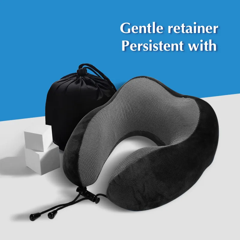 

Contour Memory Foam Pillow Soft Slow Rebound Space Travel Pillow Solid Cervical Pillow Neck Healthcare With Eye Mask Earplugs