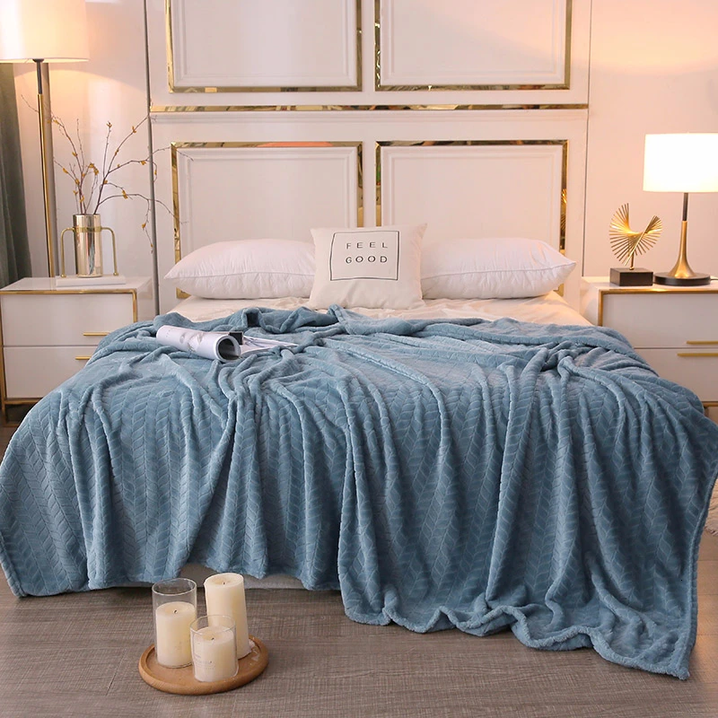Новое поступление современный простой сплошной цвет форма пшеницы одеяло мягкое