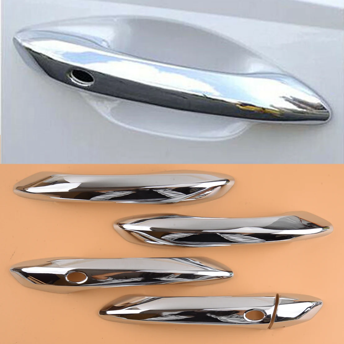 

5 шт./компл. Автомобильная хромированная накладка на дверную ручку из АБС-пластика, накладка на левый руль, подходит для Hyundai Tucson 2022 2023