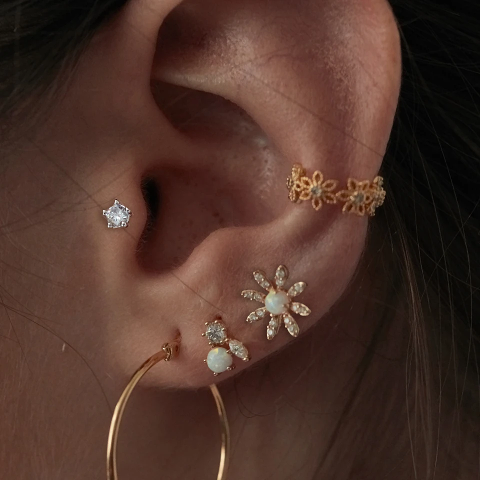 Женские серьги-Клипсы из серебра 925 пробы с фианитами | Украшения и аксессуары