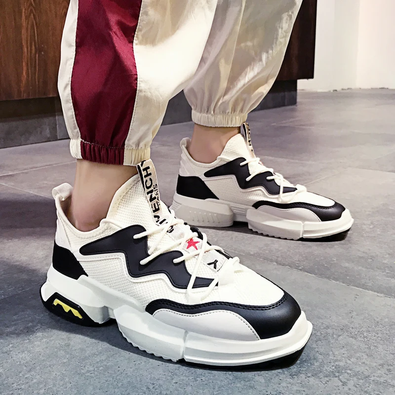 Новейшие мужские кроссовки Mars массивные баскетбольные тройные массажные