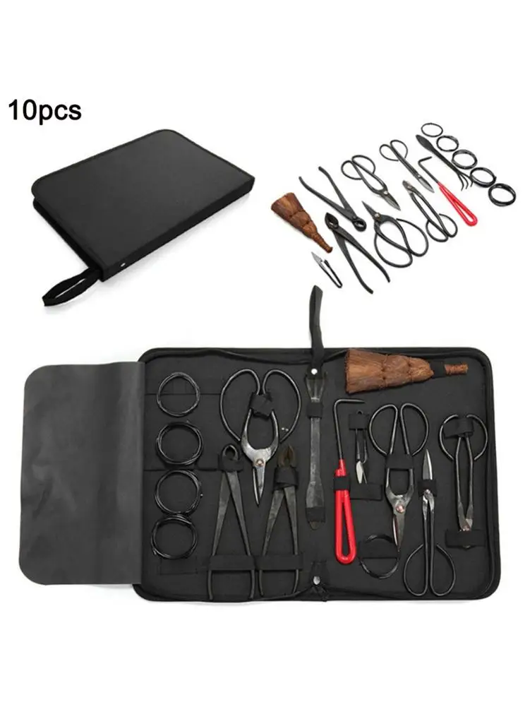 10 шт./компл. Набор инструментов бонсай набор ножниц из углеродистой стали с