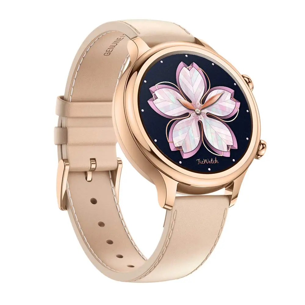 Rose Gold Ticwatch C2 черные Смарт-часы Bluetooth спортивные часы GPS Android и iOS Совместимость IP68 Водонепроницаемый NFC - Цвет: Rose Gold