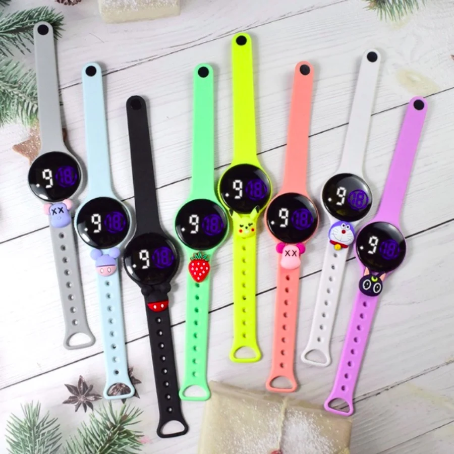 

2021 Kids Watches Girls Free Shipping Digital Touch Screen Students Cartoon Anime Design LED Fashion Sports Watch Reloj Infantil