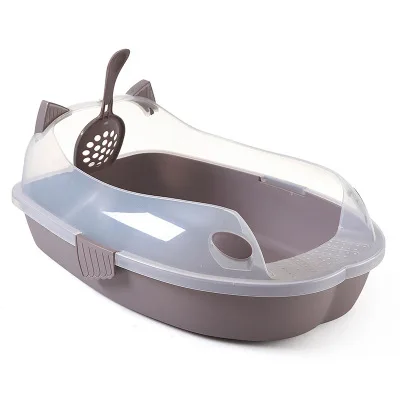 

Cat Sand Pot Semi-closed Cat Toilet Anti-splash Small Kitten Feces Open Sand Pot Cleaning Supplies Big Size