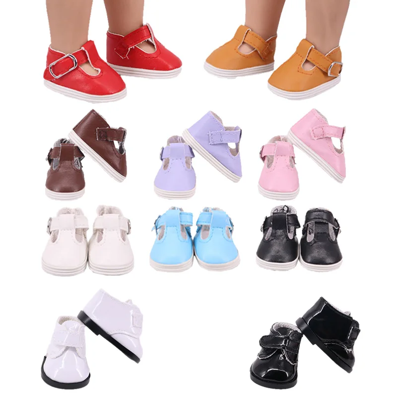 

5Cm Doll Shoes Leather Sneakes Shoes For 14Inch Nancy/36 cm Paola Renio Girl Cute Shoes For Dolls Gift For Generations Toys