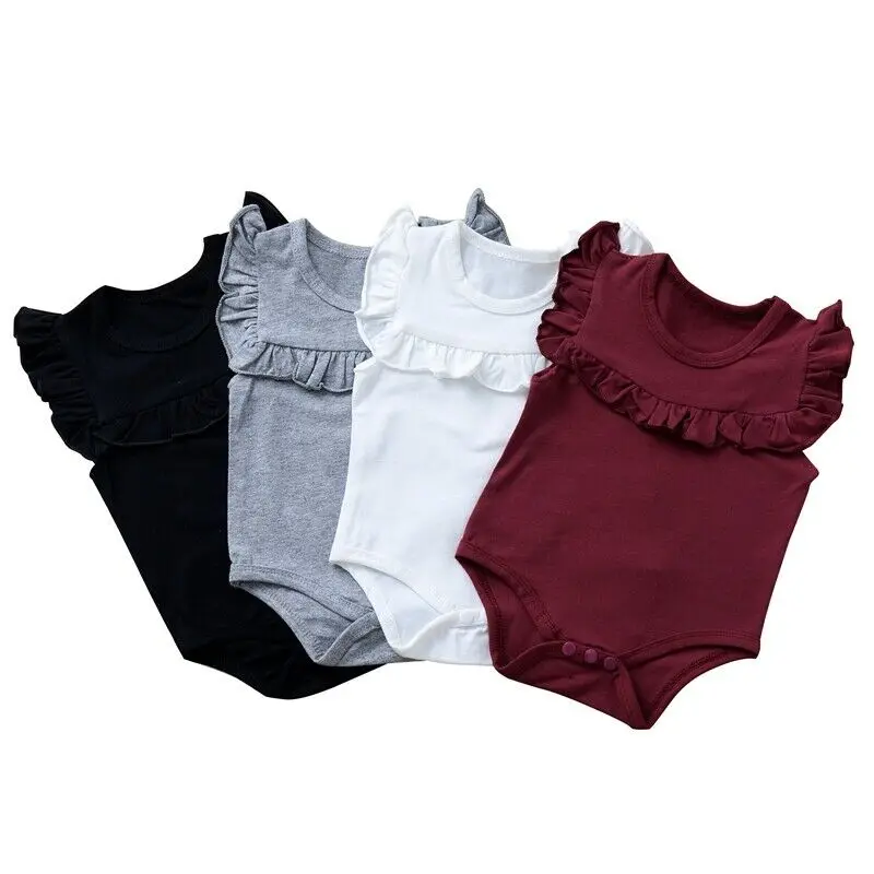 Однотонные комбинезоны для малышей 0 18 мес. милая Повседневная летняя одежда