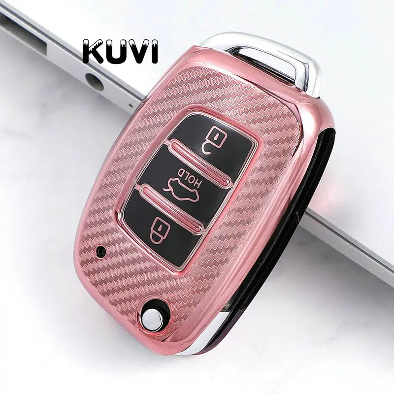 Carbon Tpu Car Folding Key Cover Case Shell For Hyundai Tucson Creta Ix25 I10 I20 I30 Verna Mistra Elantra Santa Fe 2015-2018 - - Racext™️ 18 - Racext Carbon Tpu Car Folding Key Cover Case Shell For Hyundai Tucson Creta Ix25 I10 I20 I30 Verna Mistra Elantra Santa Fe 2015-2018 - - Racext™️ - - Racext 17