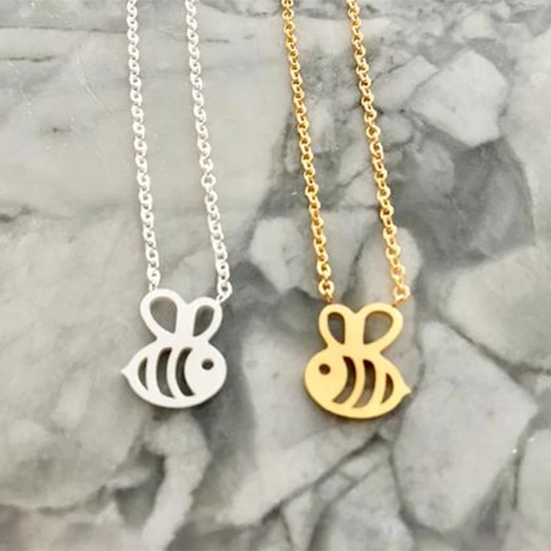 Ожерелье с подвеской в виде Золотой пчелы и диких животных вечерние аксессуары