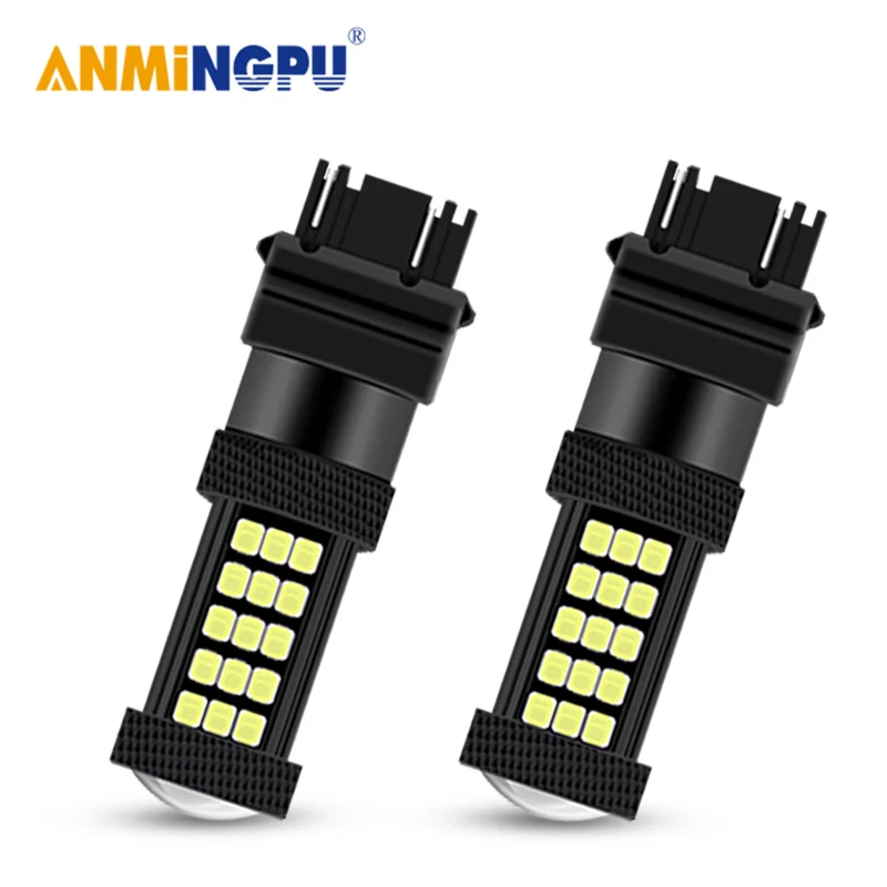 

ANMINGPU 2PCS Signal Lamp 3157 Led T25 3156 P27W P27/7W 2835SMD T20 Led W21/5W 7443 7440 W21W Reversing lights Backup Light 12V