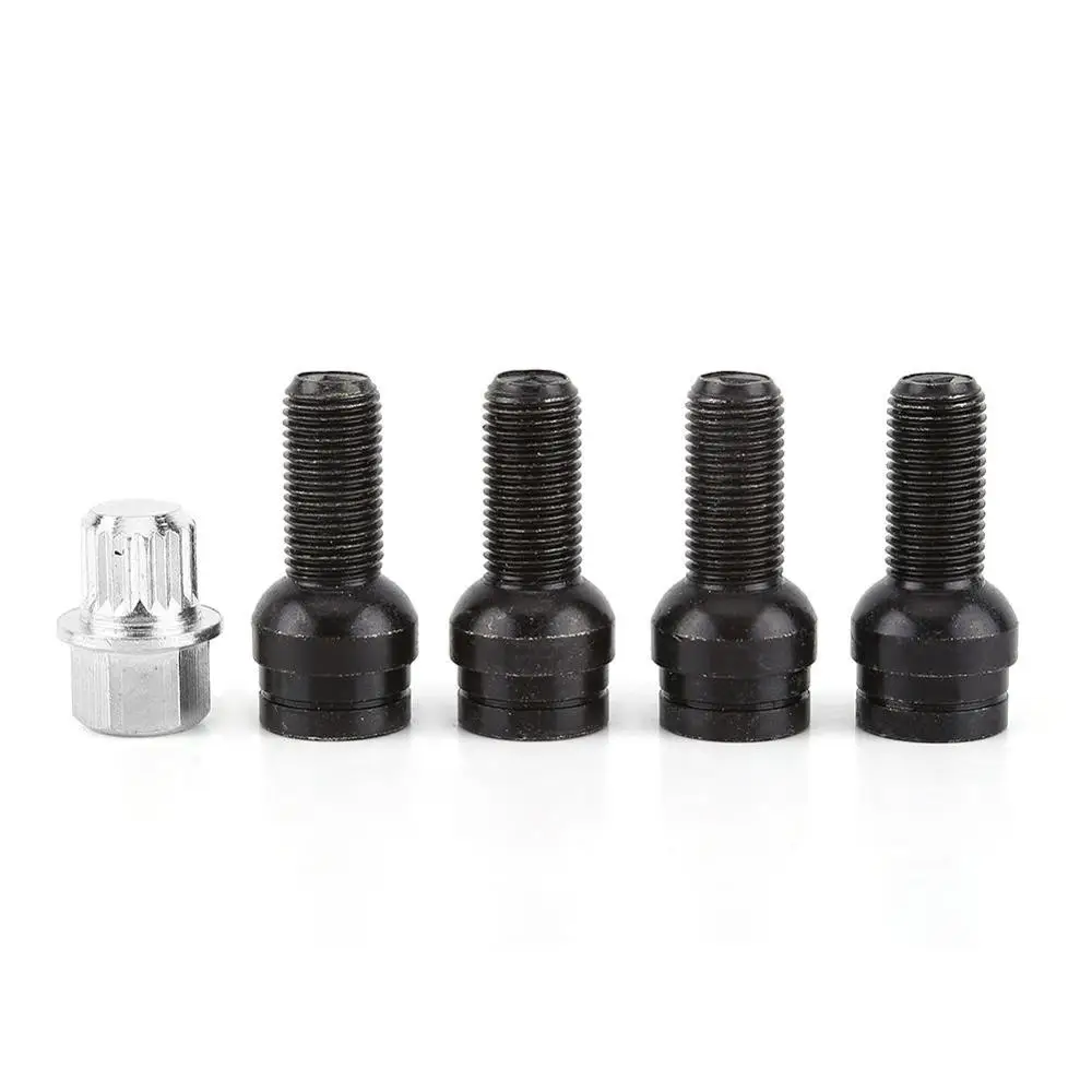 Набор гаек для ключей и замков на стальных колесах VW/Golf/Jetta/Beetle/Passat/Audi черные