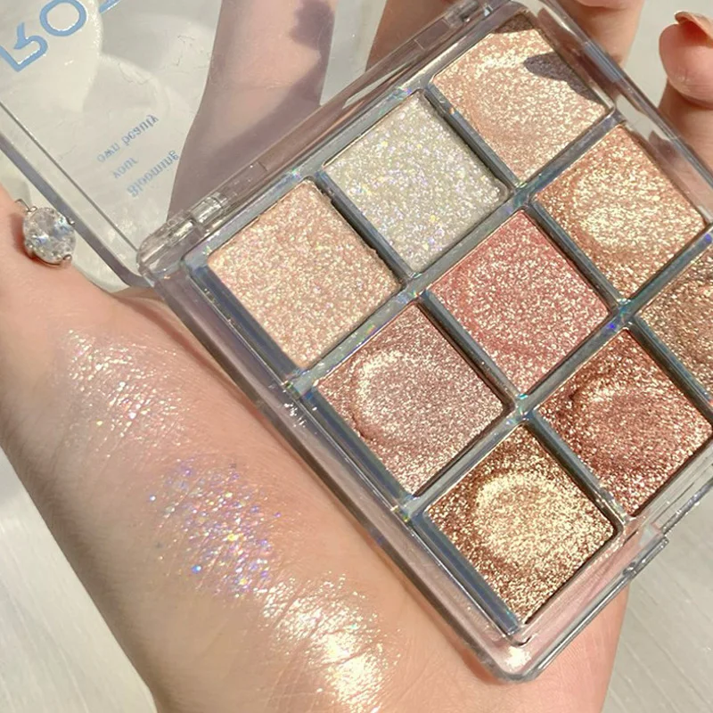

Fashion Eyeshadow Palette 9 Colors Matte Eye Shadow Naked Palette Glitter Eye Shadow Nude Cosmetics Eye Makeup Long-lasting