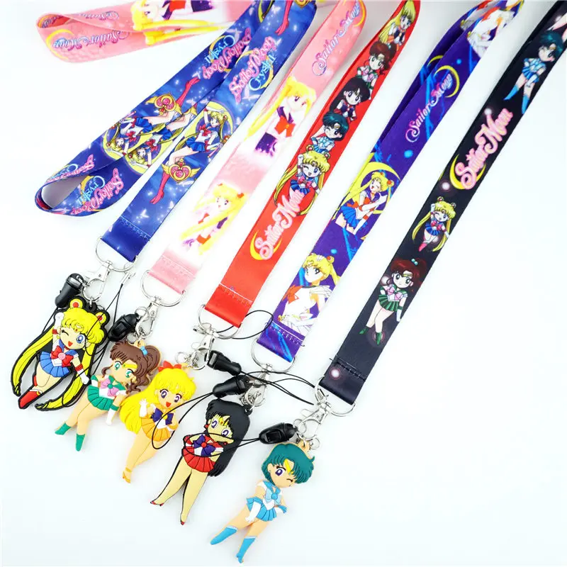 Милый мультфильм Сейлор Мун шеи ремень ремешки сотовый телефон Веревка ремни