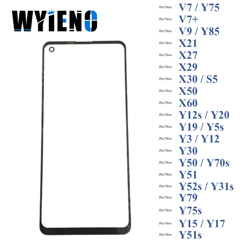 

Black Digitizer LCD Sensor Glass For Vivo V7 Y75 V7+ Y79 Y75s V9 Y85 X21 X27 X29 X30 S5 X50 X60 Touch Screen Glass lens Panel