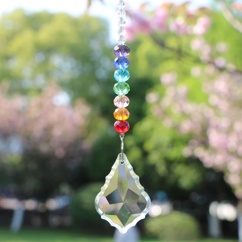 Кристаллические призмы чакры подвеска на окно Ловец Солнца Радужный
