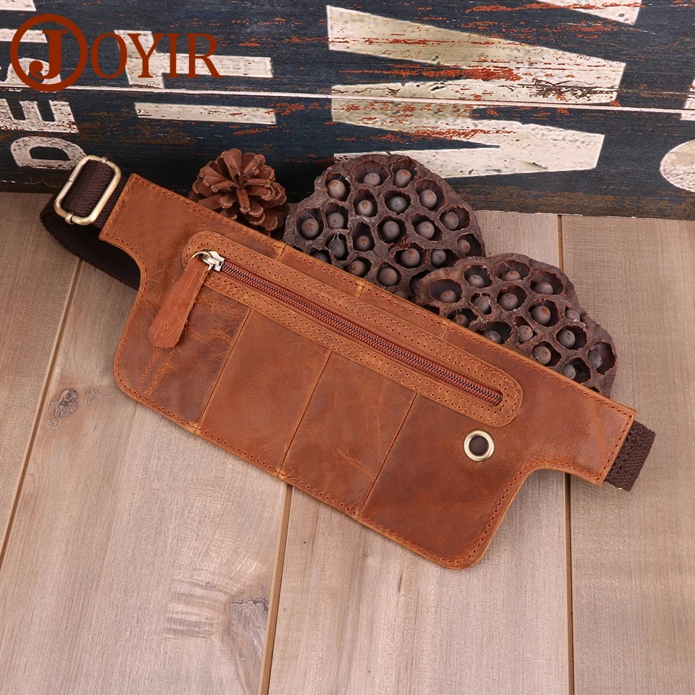Повседневная поясная сумка JOYIR из натуральной кожи для мужчин Маленький забавный