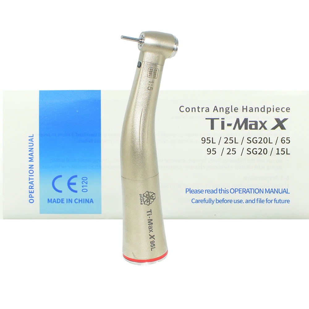 

1:5 кнопочный высокоскоростной волоконно-оптический наконечник под углом Onone Dental Equipment FG Burs Ti Max X95L