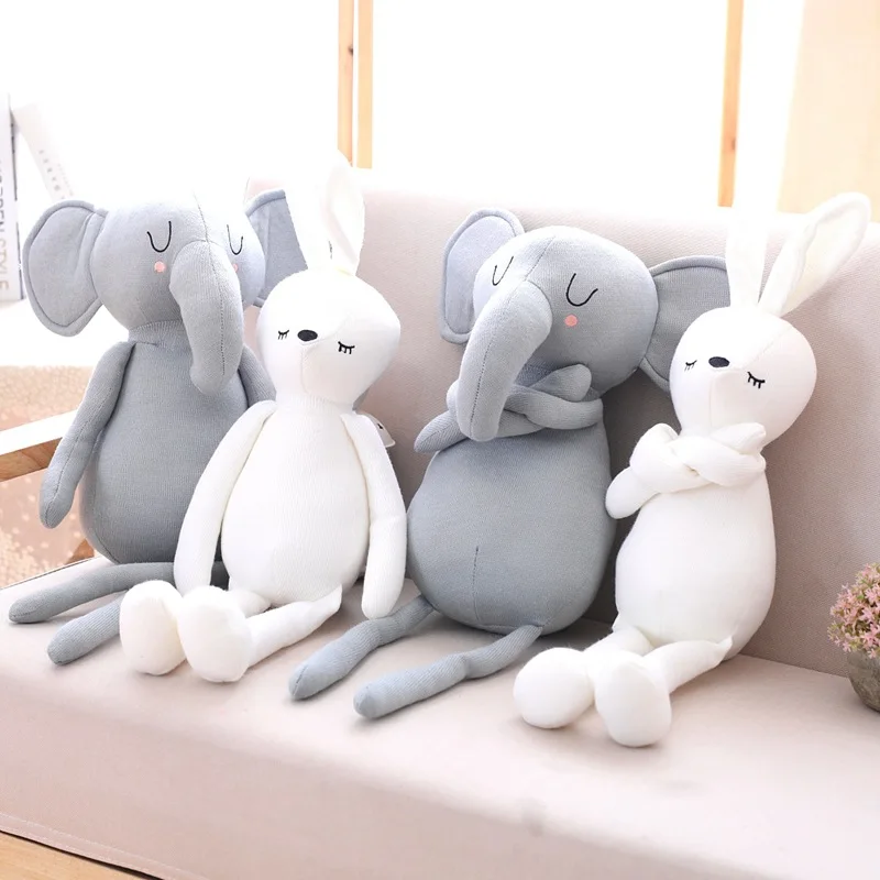 

18-50cm Cute Baby Crib Stroller Toy Stuffed Plush Toys Cute Dress Rabbit Pendant Dolls Gifts Plush Baby Toys Sleeping Pillow