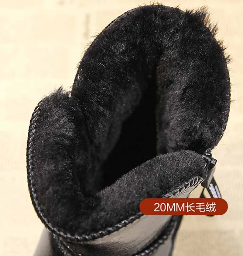 

Winter Snow Boots Women High-top Shoes Casual Thicken Warm Velvet Shoes Short Martin Boots Black Coffee For Women Plus Size