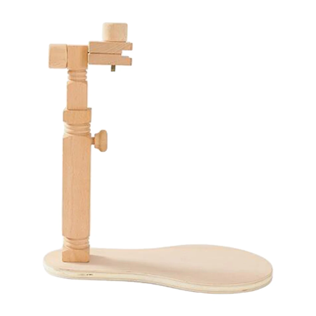 Max Dia-Aro de bordado de 40cm, marco de punto de cruz con rotaci&oacute;n de 360 grados, soporte de vuelta de bordado de madera ajustable, aro de punto de cruz artesanal-5