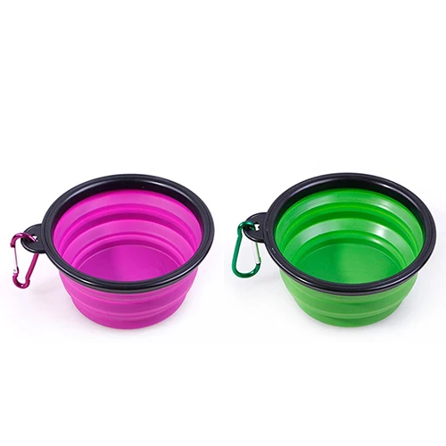 Складная дорожная миска для собак и кошек еда чаша кормления портативная