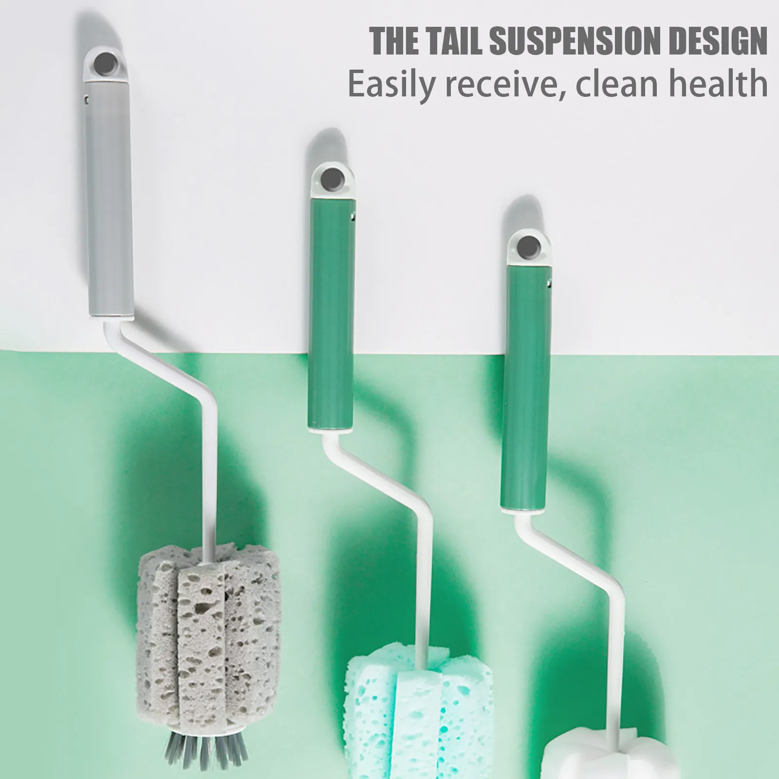 Вращающаяся щетка для чашек с длинной ручкой 2 # чистки без мертвых углов можно