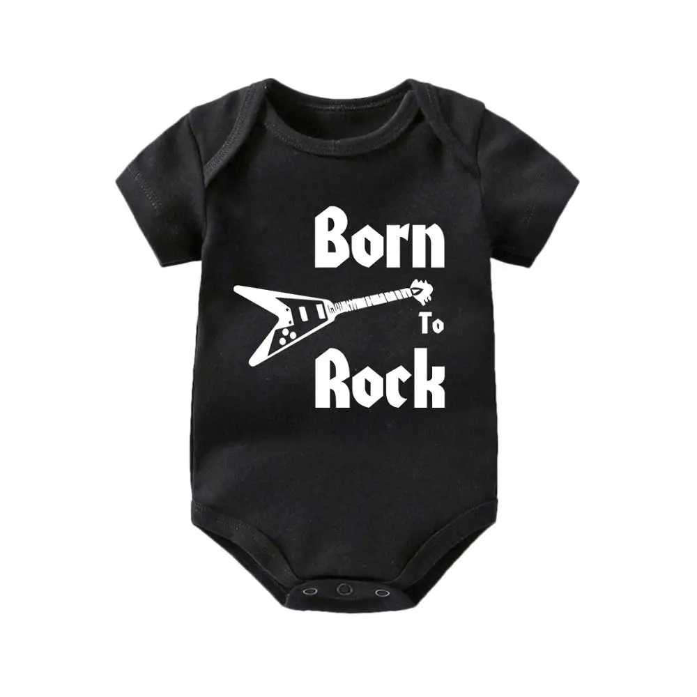 Боди с короткими рукавами YSCULBUTOL Born to Rock Band Guitar Rockstar Baby| |