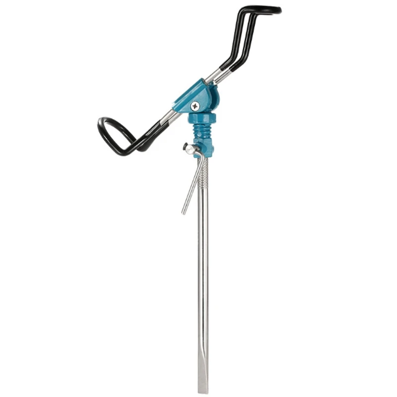 

Stainless Steel Fishing Rod Pole Ground insert Bracket Support Foldable Stand