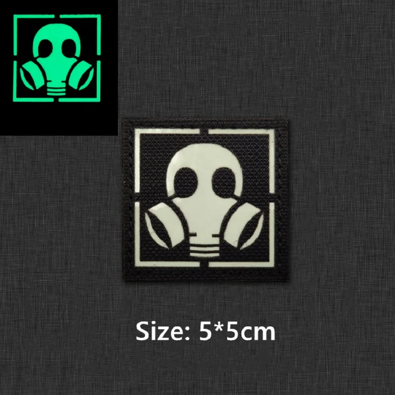 Треугольная противогаз светящаяся заплатка на липучке нейлоновая тактическая