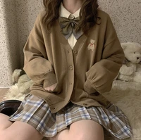 cosplay jk school uniform sweater for girls women long sleeve knitted coat japanese sailor uniform cardigans comfortable
