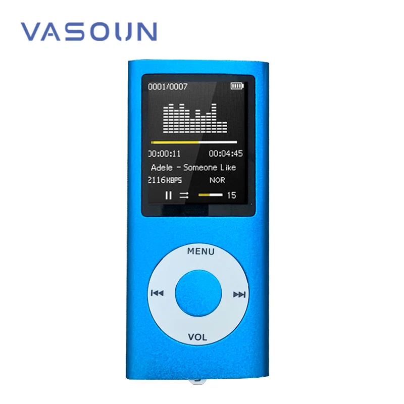 VASOUN MP3 плеер 8 Гб воспроизведение музыки 1 дюймов FM Радио Видео проигрыватель