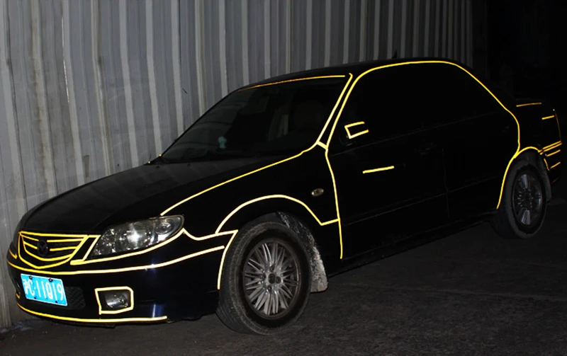 

Car Reflective Strips Car Warning Reflective Stickers Night Light Decoration Strip Car Body Reflective Strips car decal