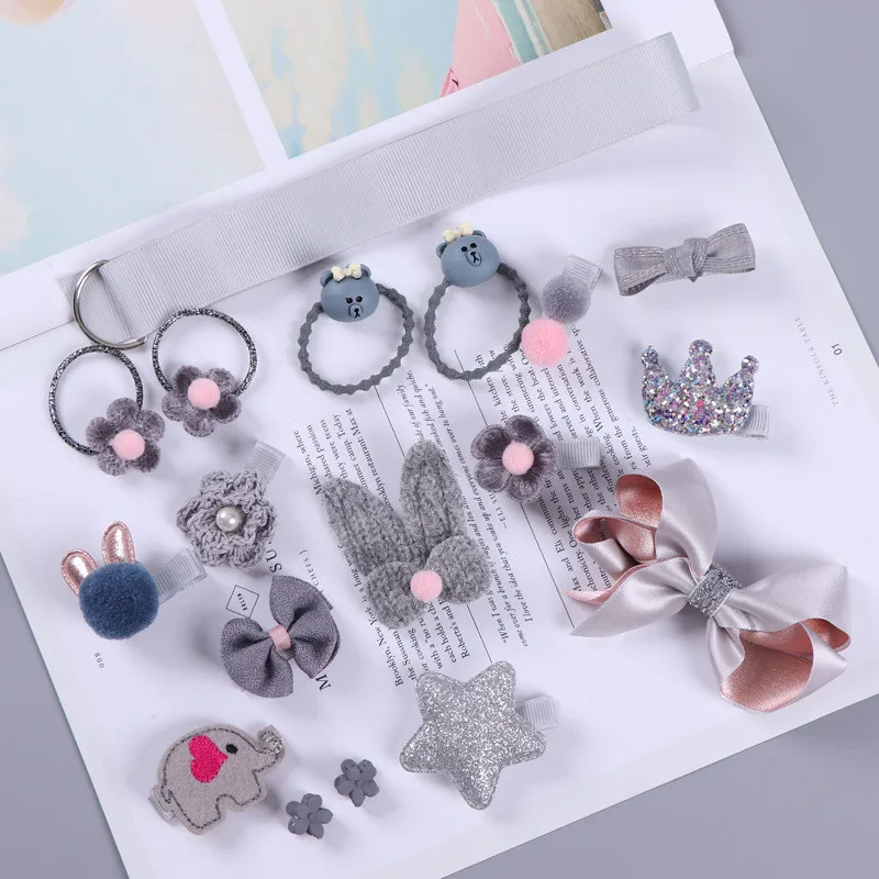 Заколки для волос Детские тканевые с бантом цветами 18 шт. | Детская одежда и обувь