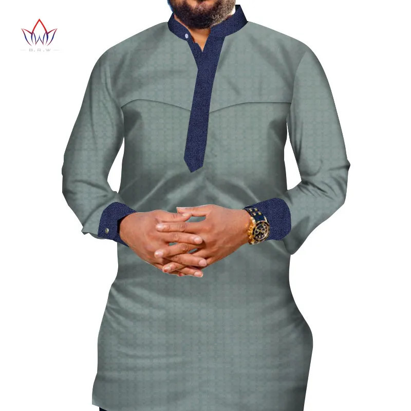 Мужские лоскутные футболки с длинными рукавами одежда в африканском стиле Bazin Riche