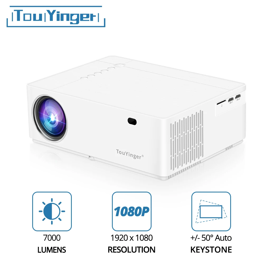 

TouYinger M21 Best 1080P LED Video Projector LED Full HD 7000 lumens FHD 3D Movie Beamer USB VGA Projectors Home Theater cinema