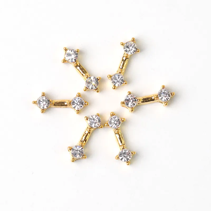 

10Pcs New 2019 Glitter Pearl with Rhinestones Alloy Metal 3D Nail Art Decoration Charms Studs Nails 3d Jewelry
