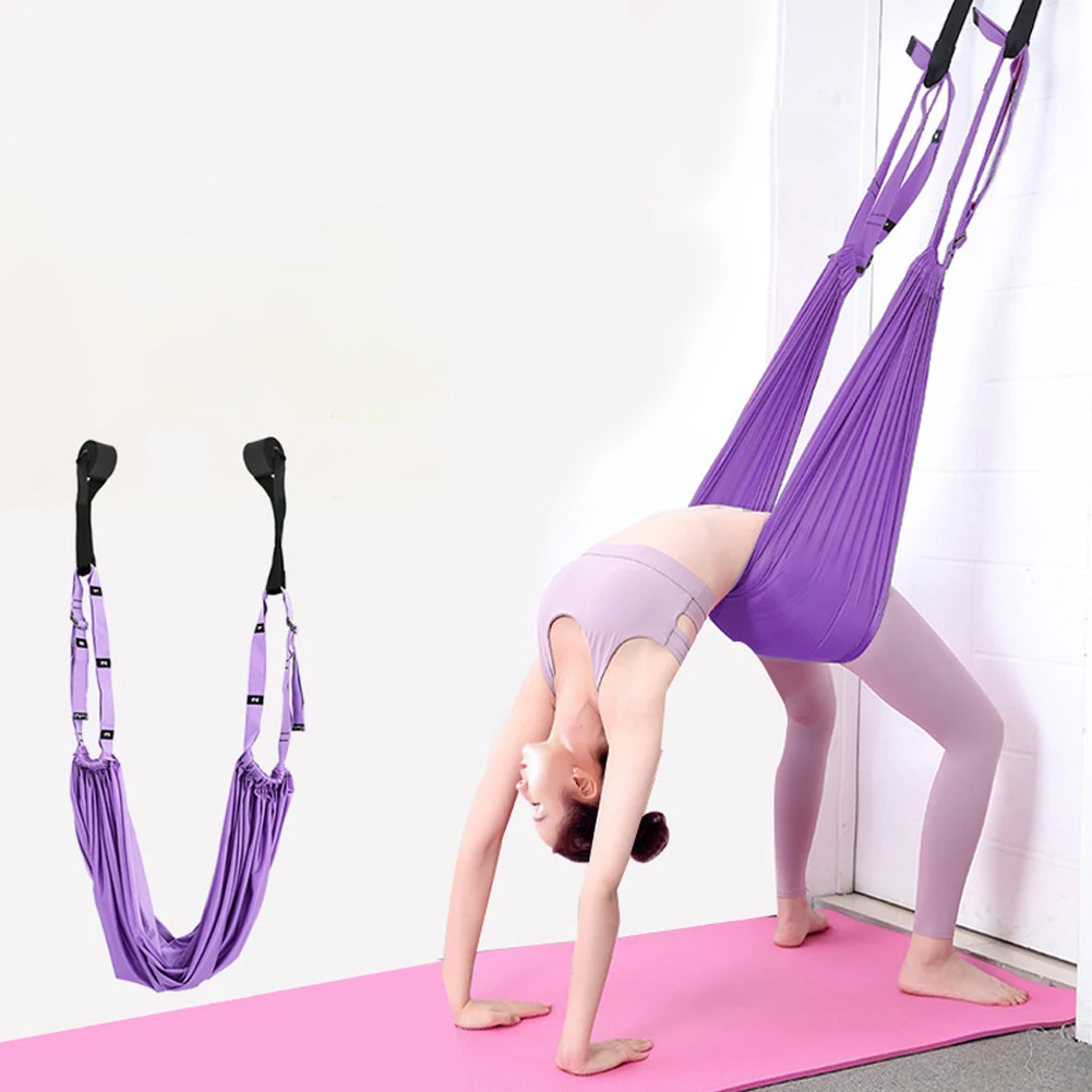 

Aerial Yoga Strap Hammock Stretch Belt Leg Splits Adjustable Elastic Stretch Belt Rod Lower Waist Stretch Yoga Handstand Trainer