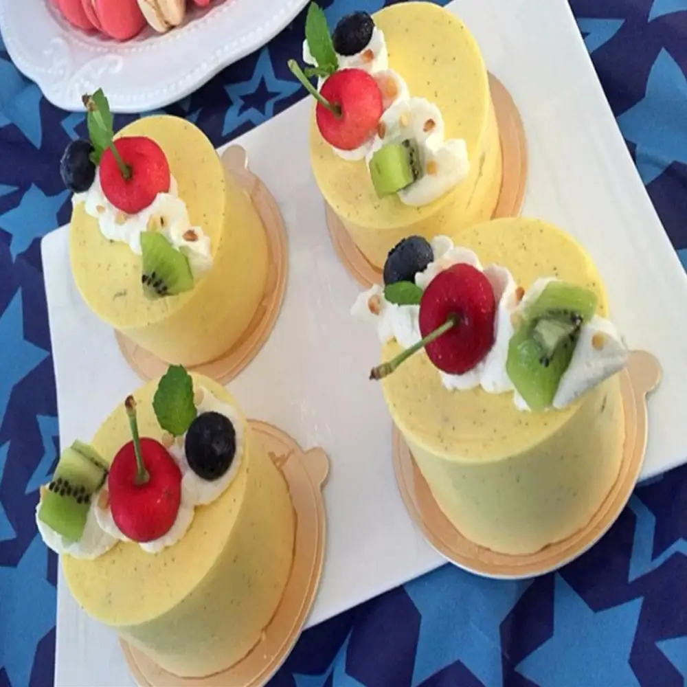 100 шт./компл. круглый торт Панели золото Бумага кекс десерт показывает поднос