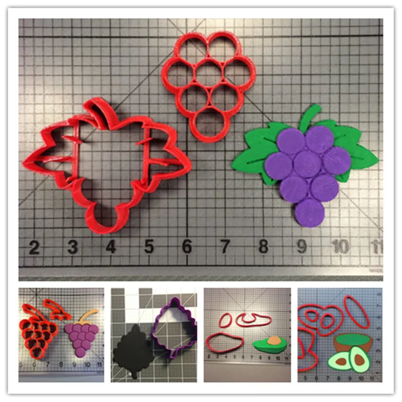 Форма фруктов Виноградная помадка наклеиваемый сахар вырубки для детей