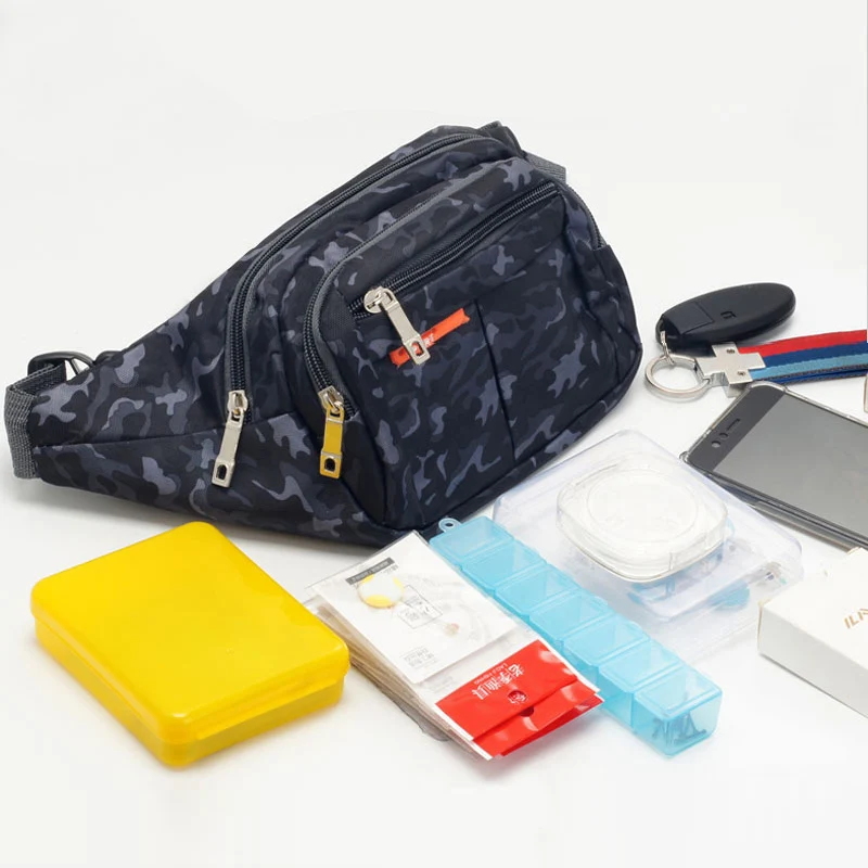 

3 Layer Fishing Waist Bag Multi-function Nylon Waterproof Outdoor Shoulder Crossbody Large Fishing Tackle Storage X679B