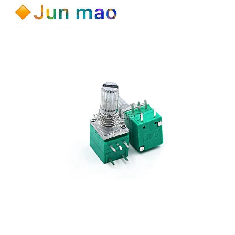 

5 шт./лот RV097NS потенциометр 5K 10K 20K 50K 100K 500K с переключателем 5pin вал 15 мм аудио усилитель регулируемый потенциометр