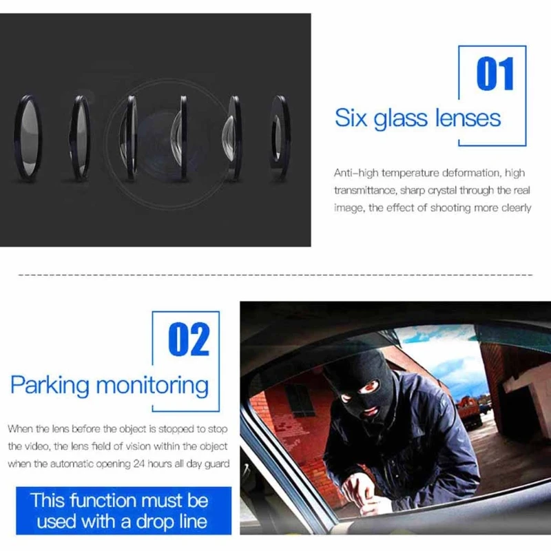 

VG3 Car DVR Recorder Vehicle Wide Angle Video Recorder Data Recorder G-sensor Camera Flow Radars Detector