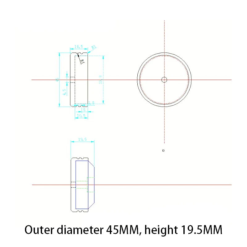 

Diameter 45MM height 19.5MM aluminum alloy rubber shock absorber feet Amplifier audio feet speaker feet one pcs