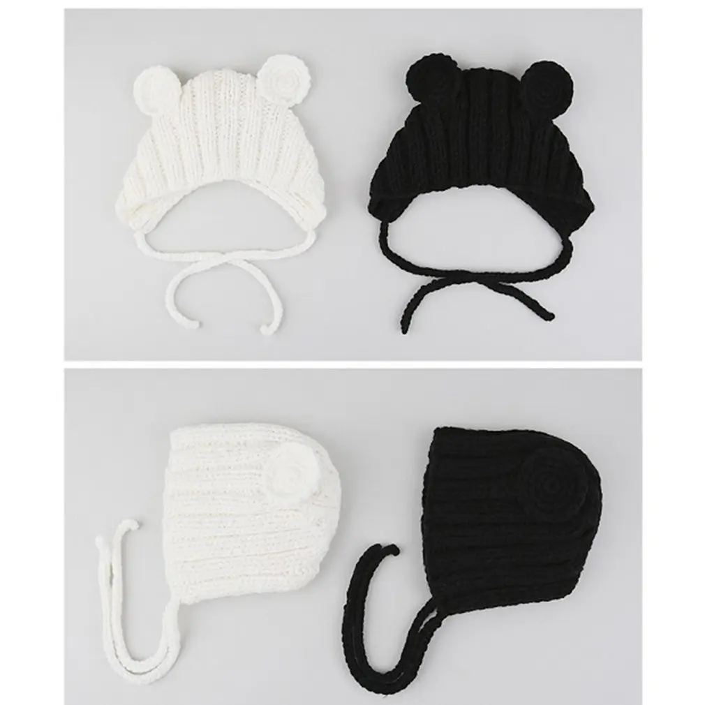 

New Baby Newborn Hats Autumn And Winter 0-3 Years Old Handmade Bear Ears Hats