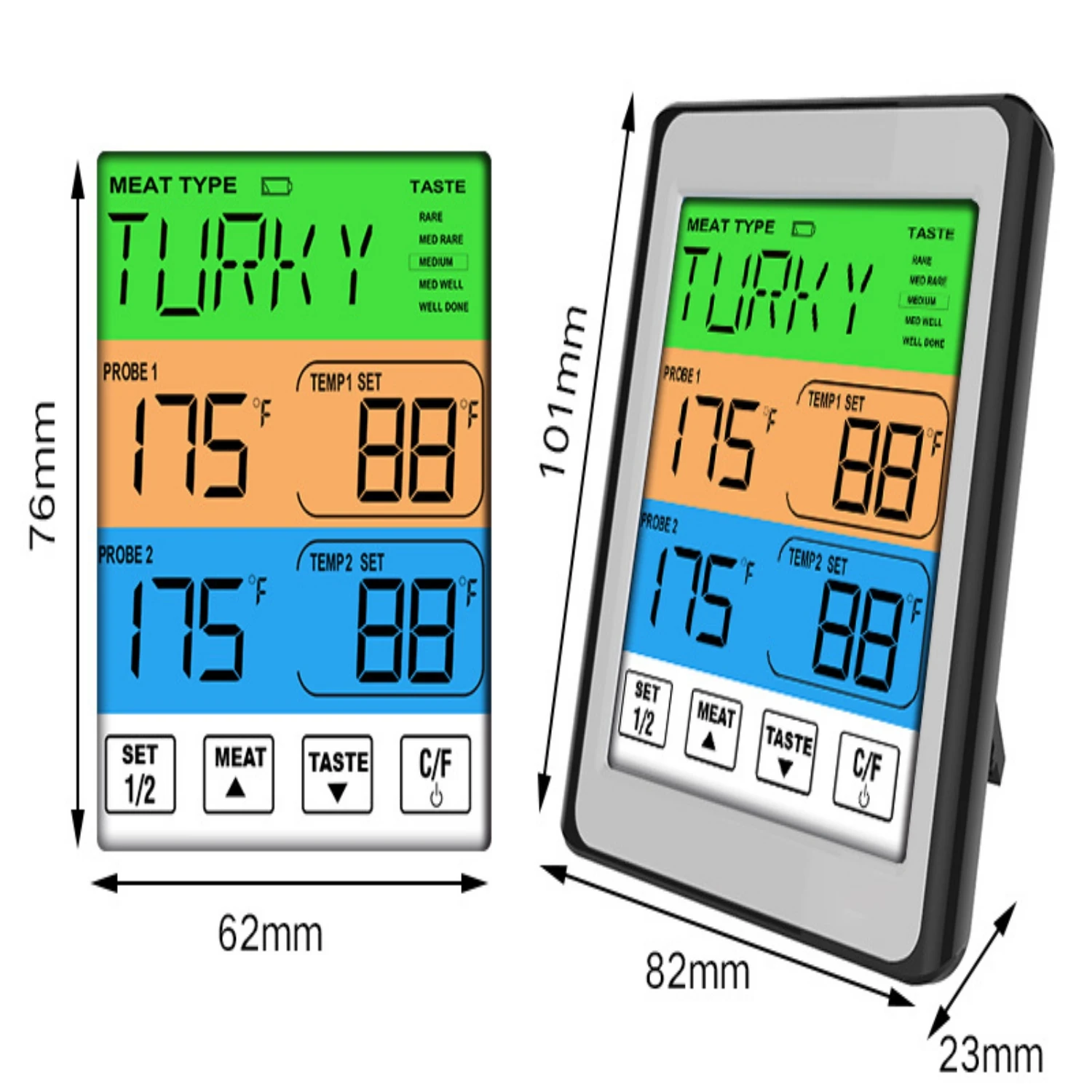 

Digital Meat Thermometer Dual Probe Food Roast Kitchen Thermometer Bbq Grill Food Cooking Oven Grill Thermometer Bbq Accessories